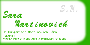 sara martinovich business card